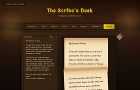 The Scribe's Desk - Fantasy Letter Maker screenshot